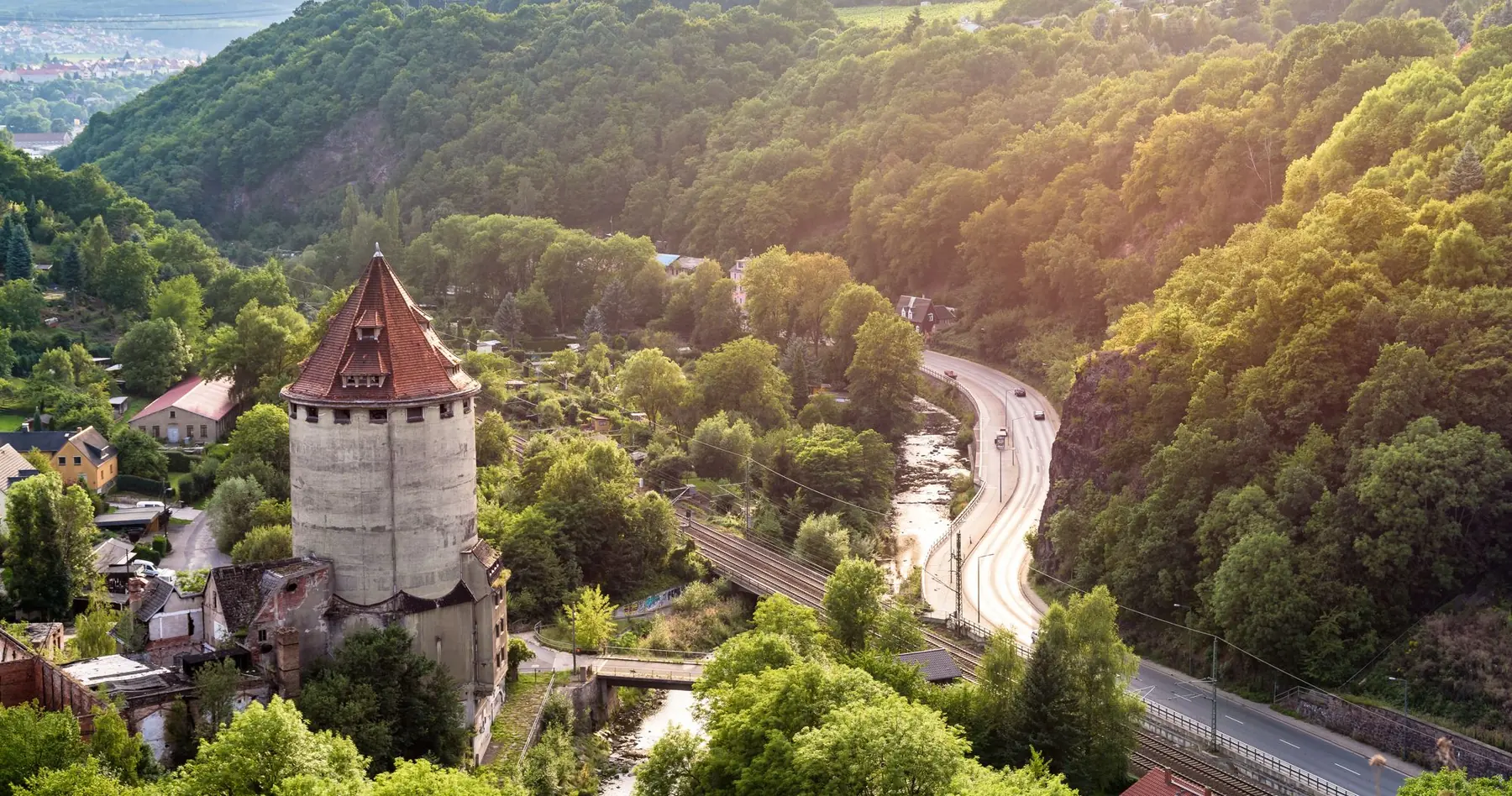 Blick ins Weißeritztal bei Freital