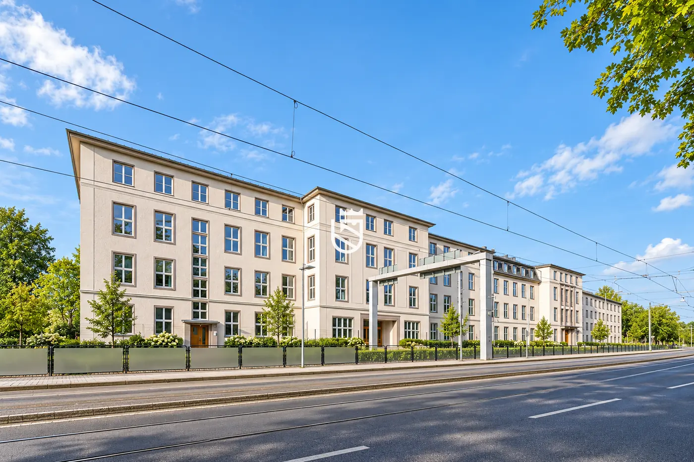 Sanierter Gebäudekomplex an der Bautzner Straße 112 bis 116 in Dresden
