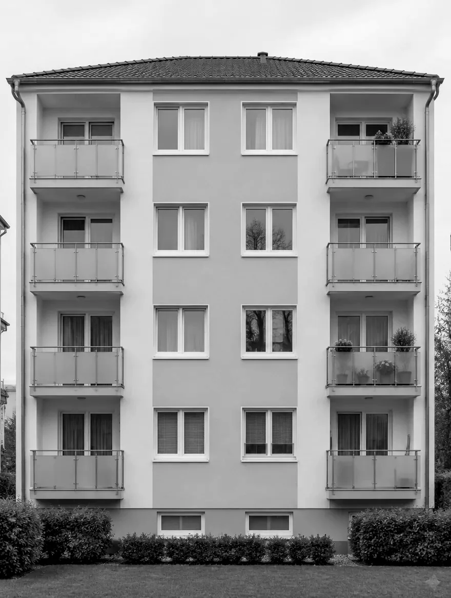 Fassade eines Wohnhauses aus den 2010er Jahren
