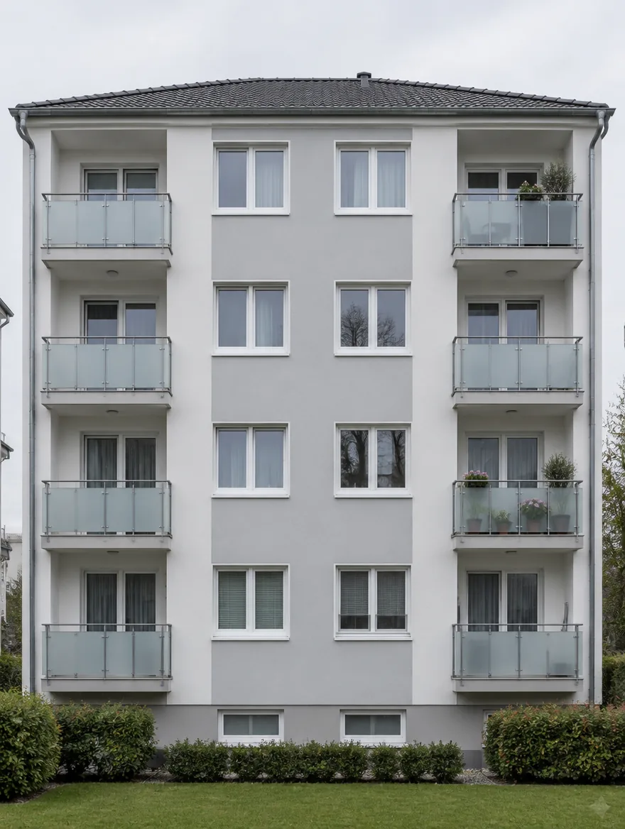 Fassade eines Wohnhauses aus den 2010er Jahren