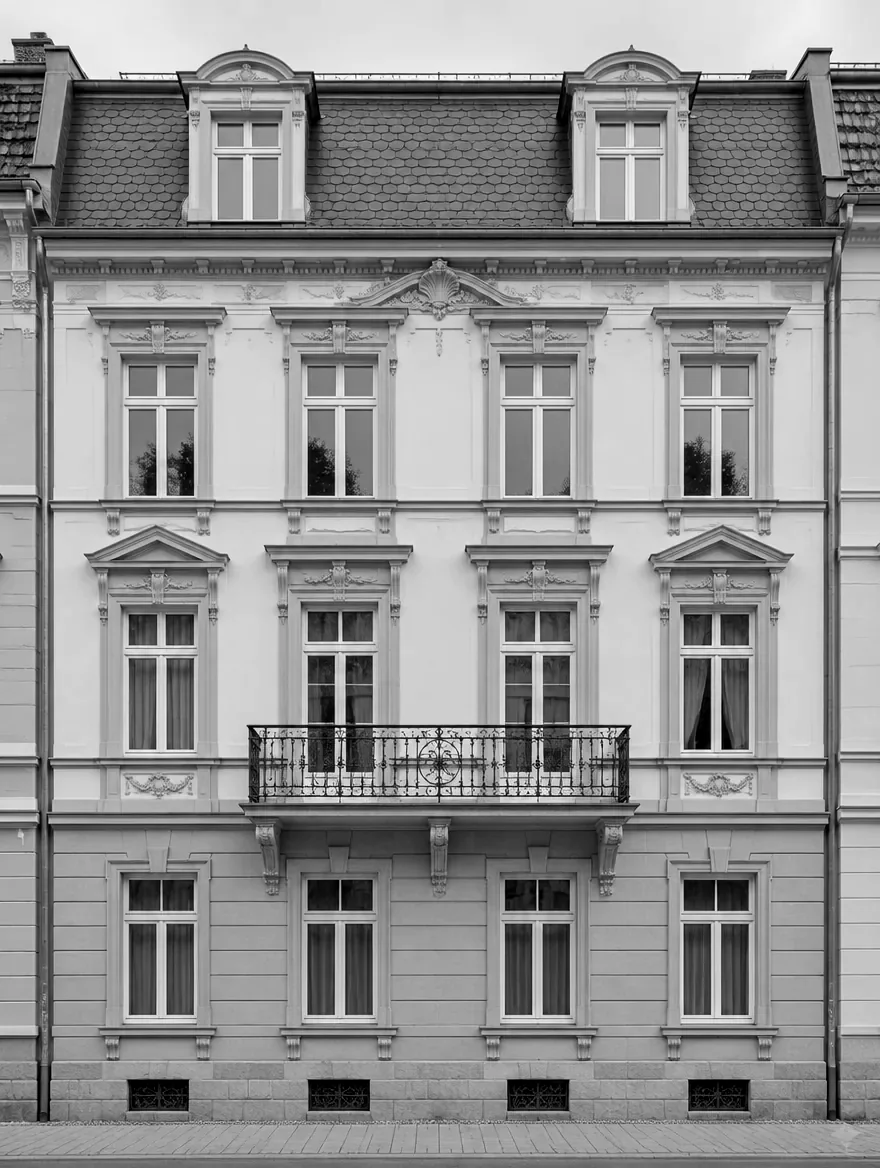 Fassade eines sanierten Gründerzeithauses