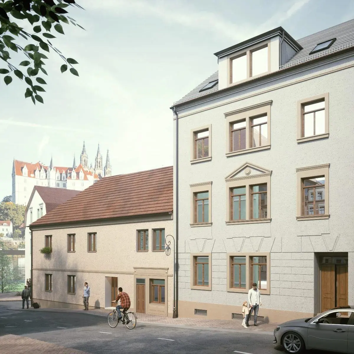ZSCH7, Fassade Zscheilaer Straße